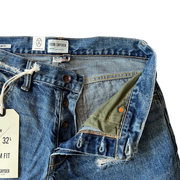 Todd Snyder Slim Fit Selvedge Patch and Repair Jean | 28/32 NWT - Picture 5 of 14